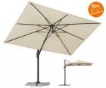 Schneider SET Ampelschirm Rhodos Twist 350x260cm Natur + Ständer + Hülle